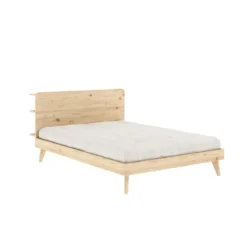Lit en pin massif RETREAT BED avec tête de lit fonctionnelle