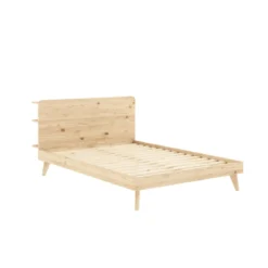 Lit en pin massif RETREAT BED bois clair + matelas futon COMFORT écru