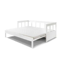 Lit extensible blanc laqué - Terre de Nuit