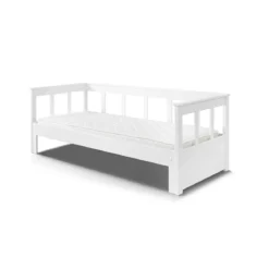Lit extensible blanc laqué - Terre de Nuit