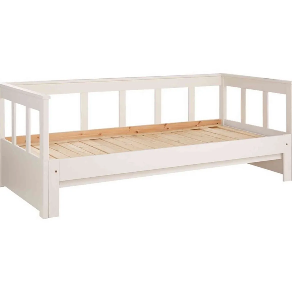 Lit extensible blanc laqué - Terre de Nuit