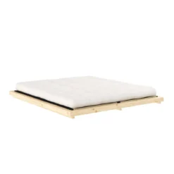 Lit futon DOCK style japonais en bois massif coloris naturel