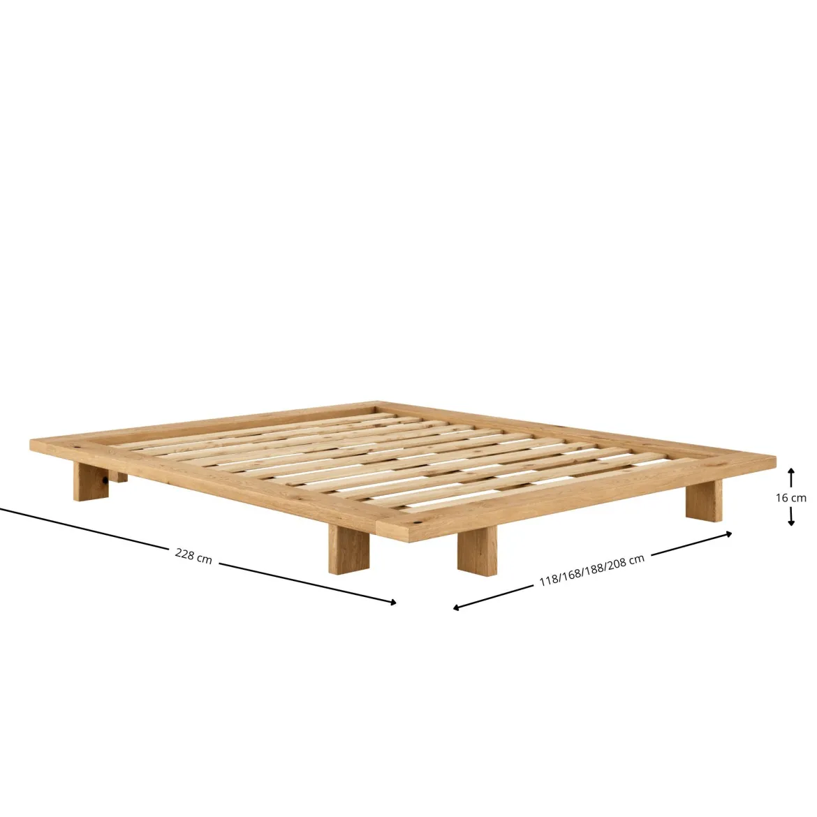 Lit futon en chêne massif Karup Design JAPAN
