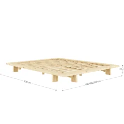 Lit futon JAPAN + matelas futon COMFORT écru