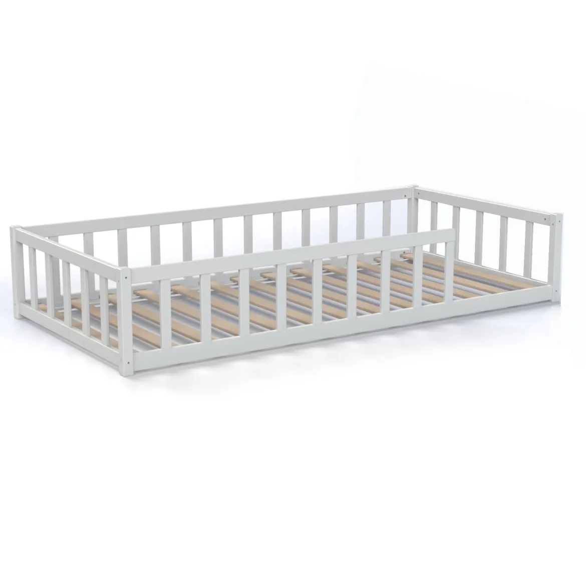 Lit inspiration Montessori enfant à barreaux