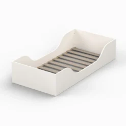 Lit inspiration Montessori enfant au sol blanc