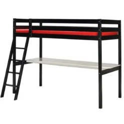 Lit mezzanine avec bureau en bois 90x190 - LT14038