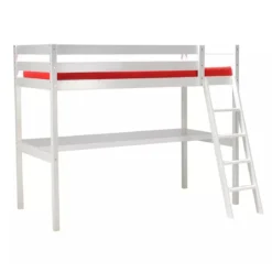 Lit mezzanine avec bureau en bois 90x190 - LT14038