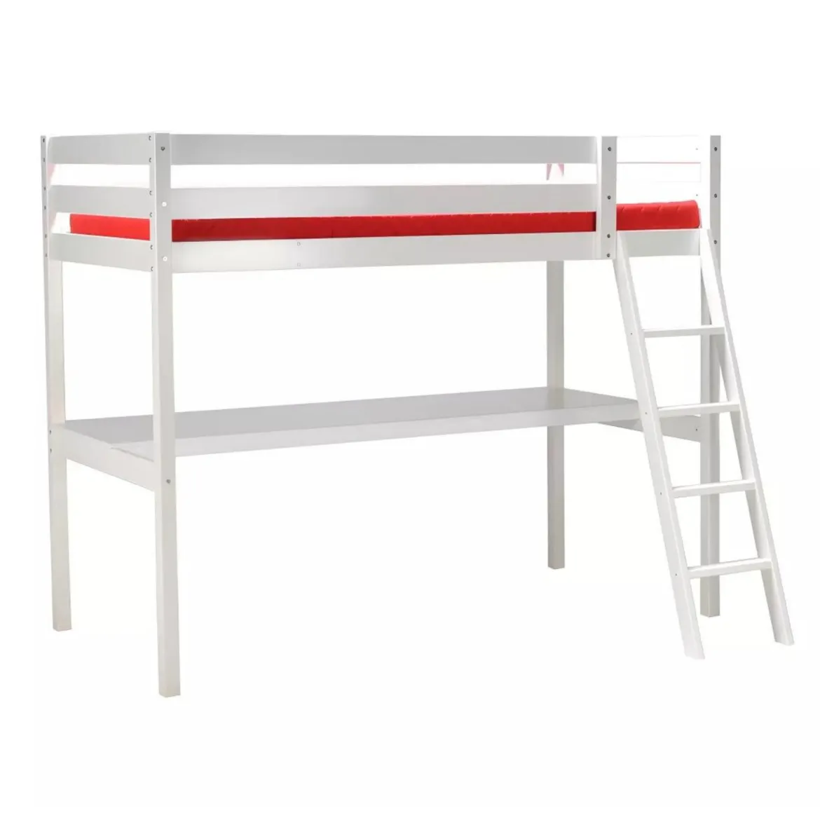 Lit mezzanine avec bureau en bois 90x190 - LT14038