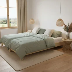 2 Lits empilables en bois massif naturel