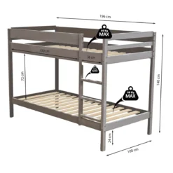 Lit superposé en bois 90x190 - LT14040