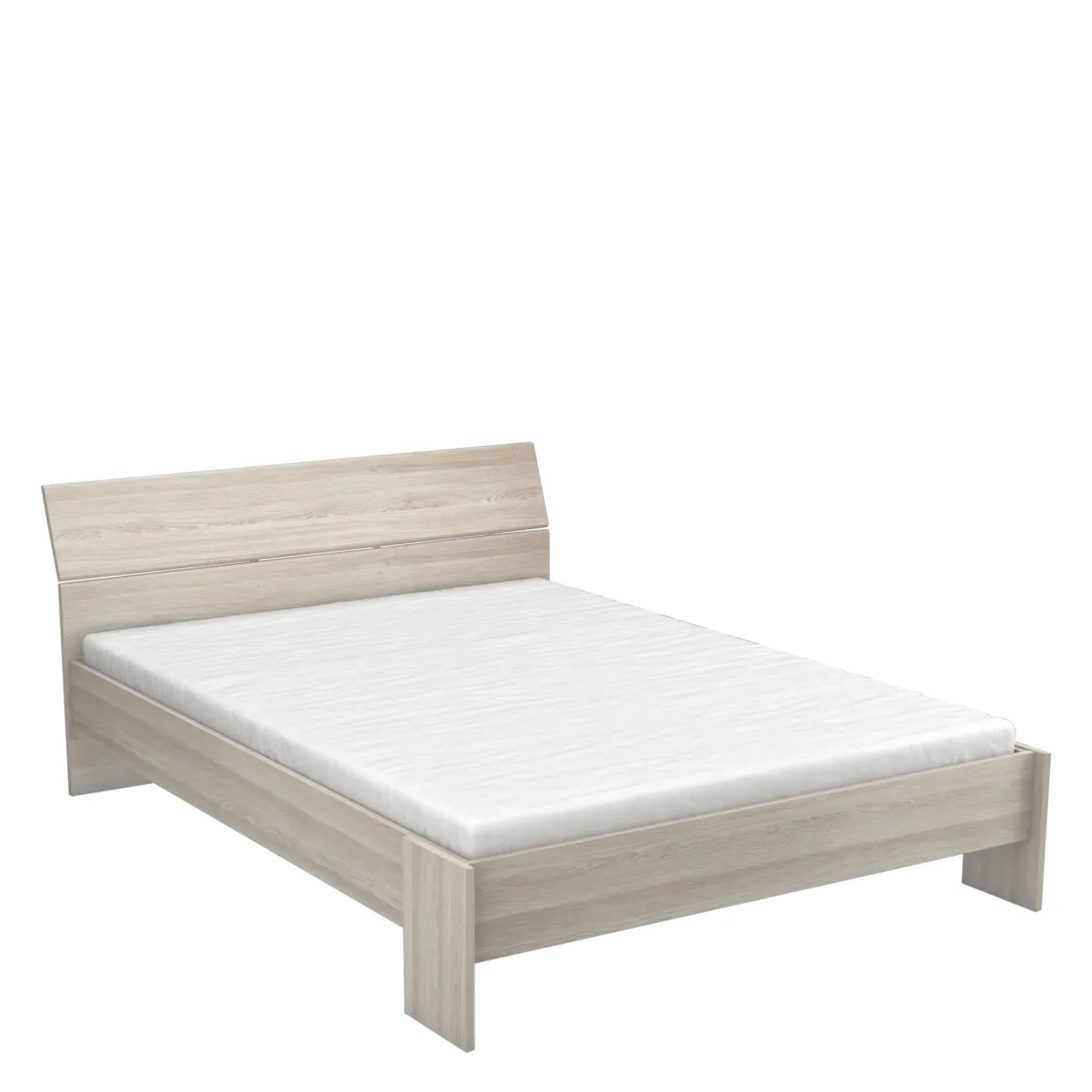 Lit 140x190/200 en bois chêne shannon - LI158