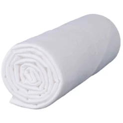 Lot de 2 draps housses bébé jersey bio blanc et jaune or