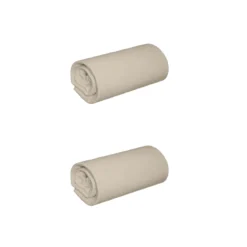 Lot de 2 draps housses jersey beige bonnet 30 cm 100% coton biologique