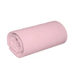 Lot de 2 draps housses jersey rose thé bonnet 30 cm 100% coton biologique