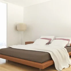 Lot de 2 draps housses jersey taupe bonnet 30 cm 100% coton biologique
