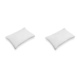 Lot de 2 oreillers Microgel Moelleux percale Simmons