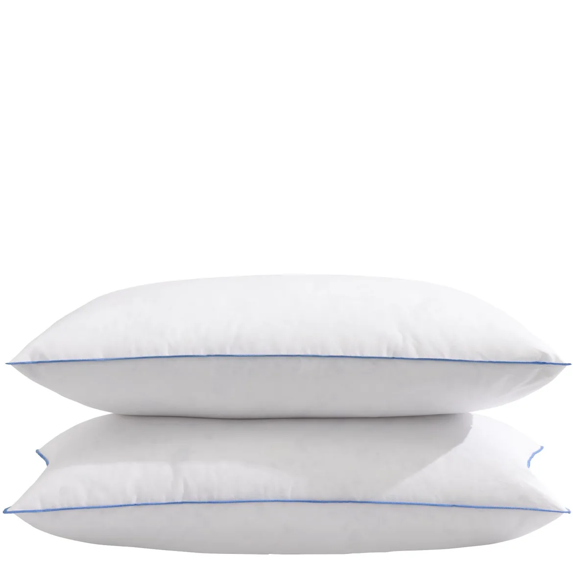 Lot de 2 oreillers moelleux duvet de canard anti-allergènes Someo