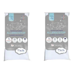 Lot de 2 protège matelas bébé Allergostop sans traitement