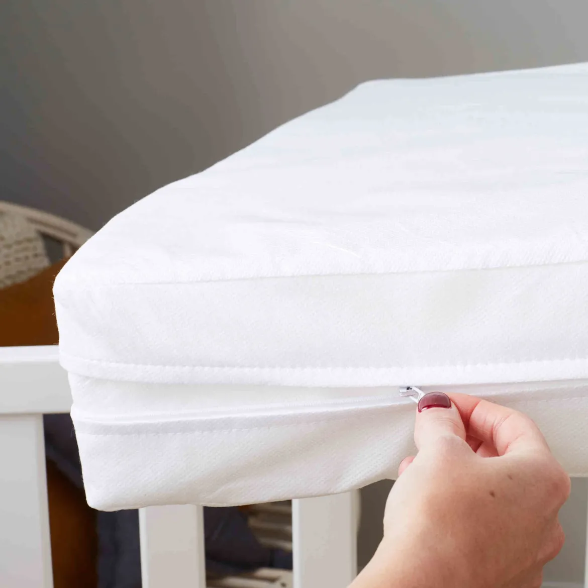 Lot de 2 protège matelas bébé Allergostop sans traitement