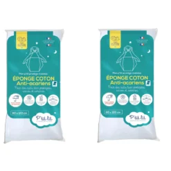 Lot de 2 protège matelas bébé imperméables éponge anti-acariens