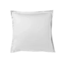 Lot de 2 taies d'oreiller blanc 100% satin de coton