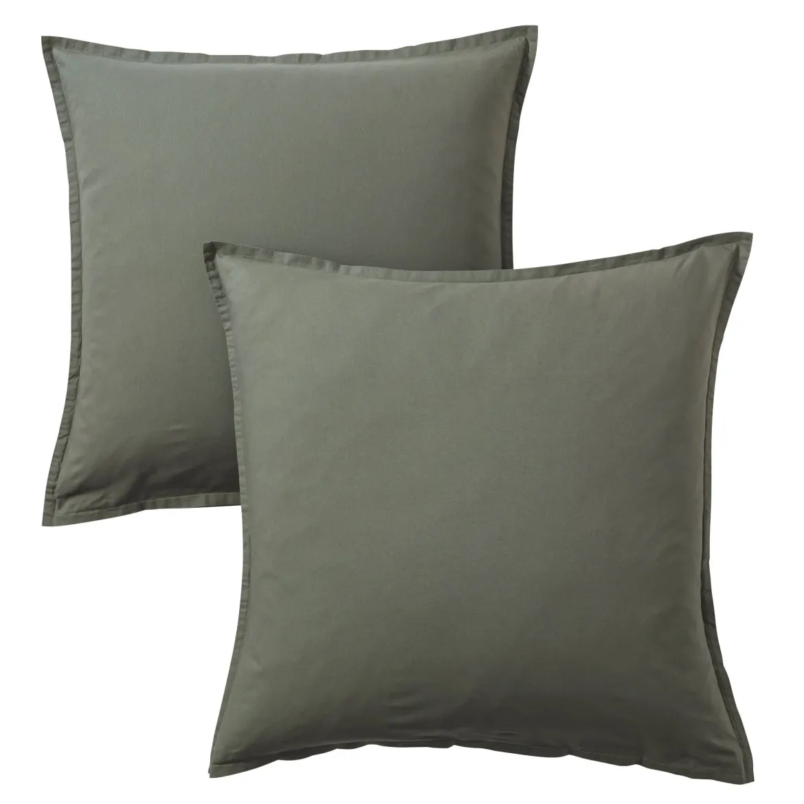 Lot de 2 taies d'oreiller coton lavé - SOMEO