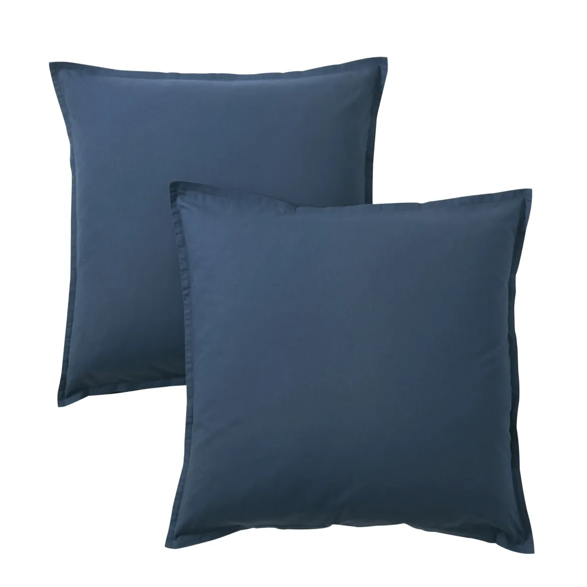 Lot de 2 taies d'oreiller coton lavé - SOMEO