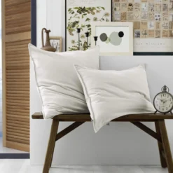 Lot de 2 taies d'oreiller flanelle blanc