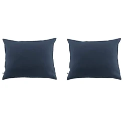 Lot de 2 taies d'oreiller flanelle marine
