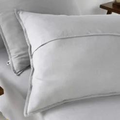 Lot de 2 taies d'oreiller flanelle gris