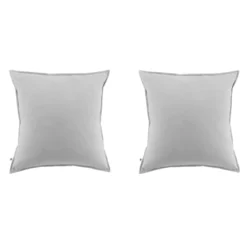 Lot de 2 taies d'oreiller flanelle gris