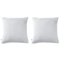 Lot de 2 taies d'oreillers brodées double gaze de coton