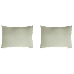 Lot de 2 taies d'oreillers double gaze de coton vert d'eau
