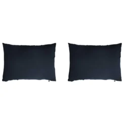 Lot de 2 taies d'oreillers double gaze de coton marine