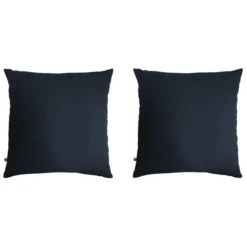 Lot de 2 taies d'oreillers double gaze de coton marine