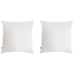 Lot de 2 taies d'oreillers double gaze de coton blanc