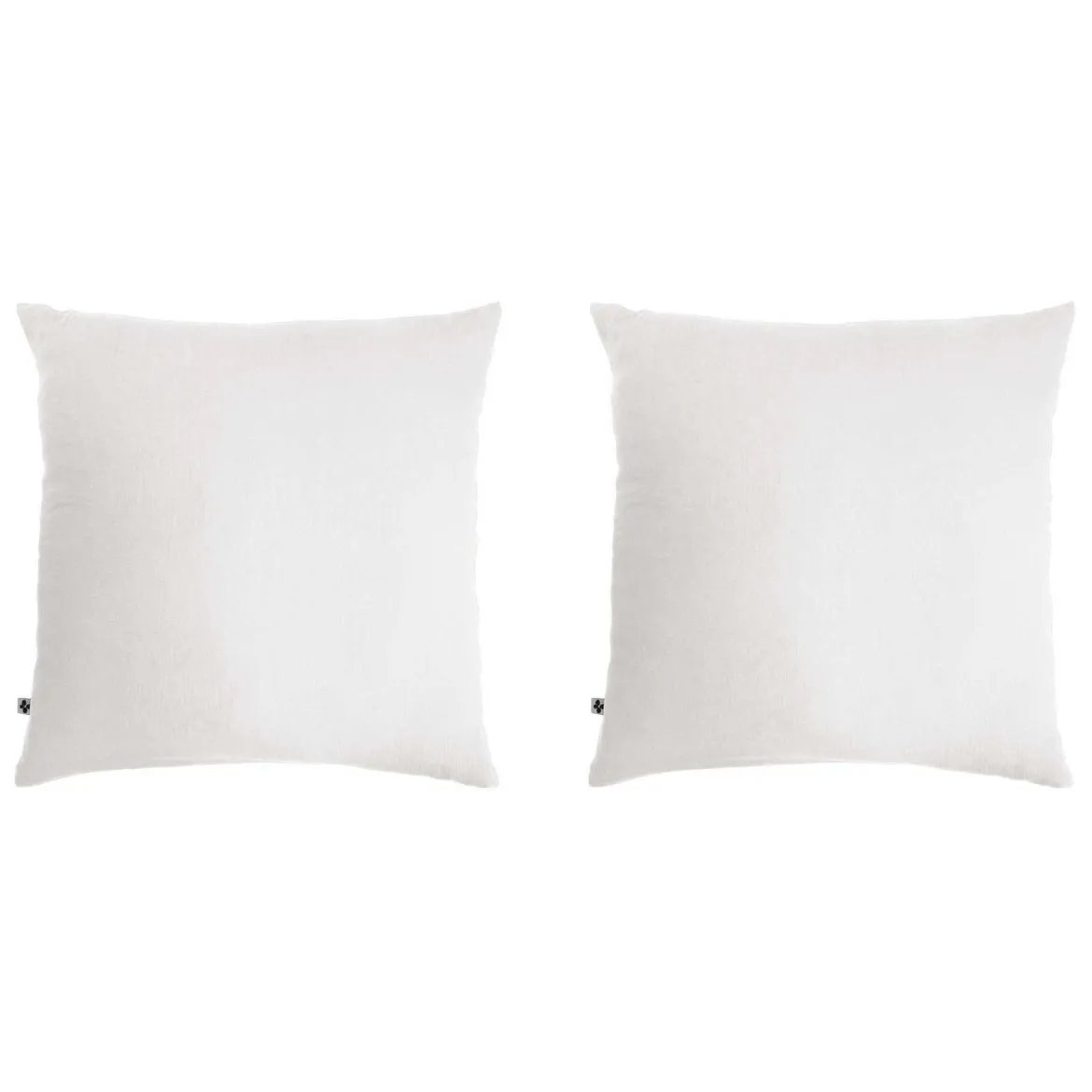 Lot de 2 taies d'oreillers double gaze de coton blanc