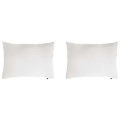 Lot de 2 taies d'oreillers double gaze de coton blanc