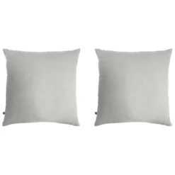 Lot de 2 taies d'oreillers double gaze de coton gris