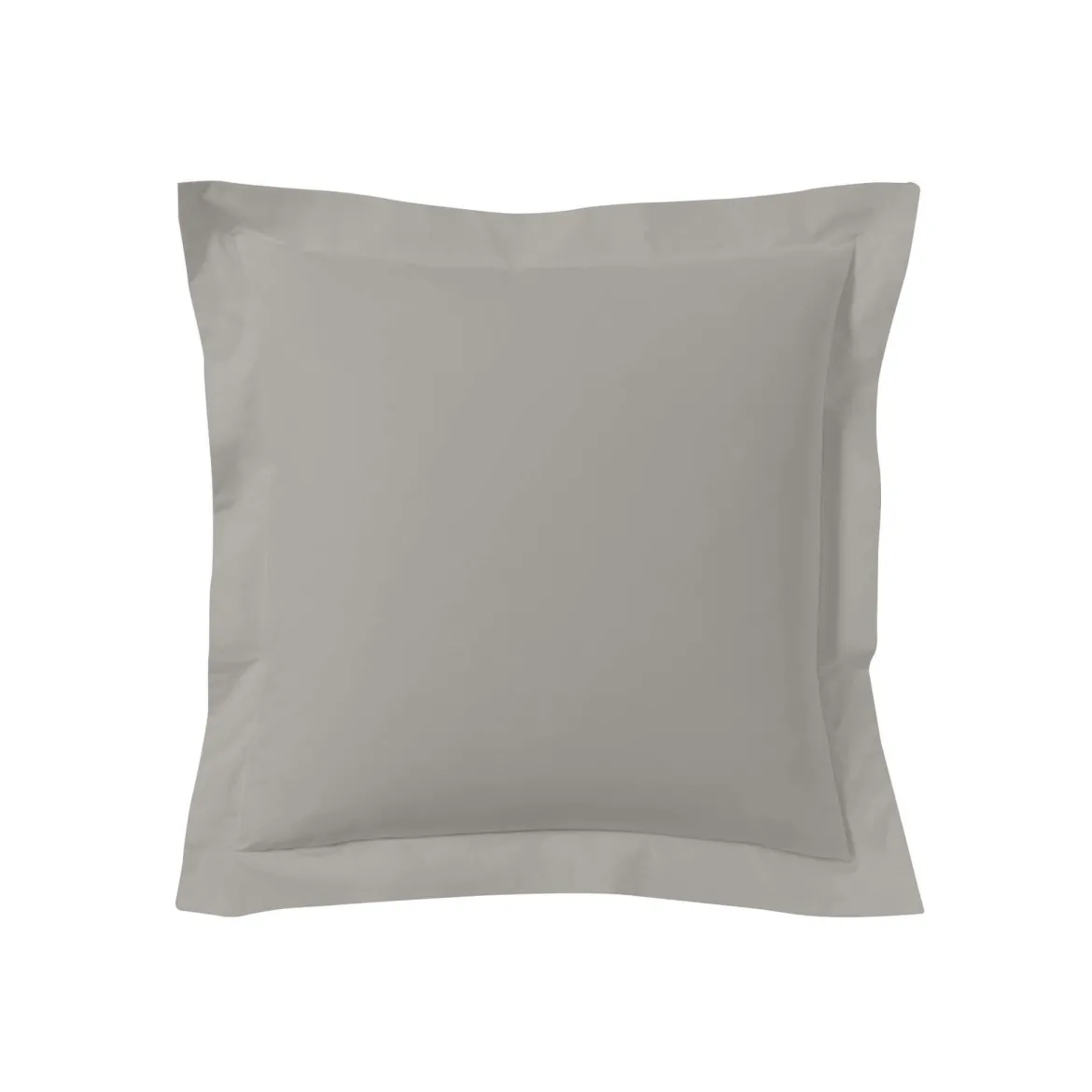 Lot de 2 taies d'oreillers gris mastic 100% coton