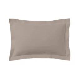 Lot de 2 taies d'oreillers percale lin
