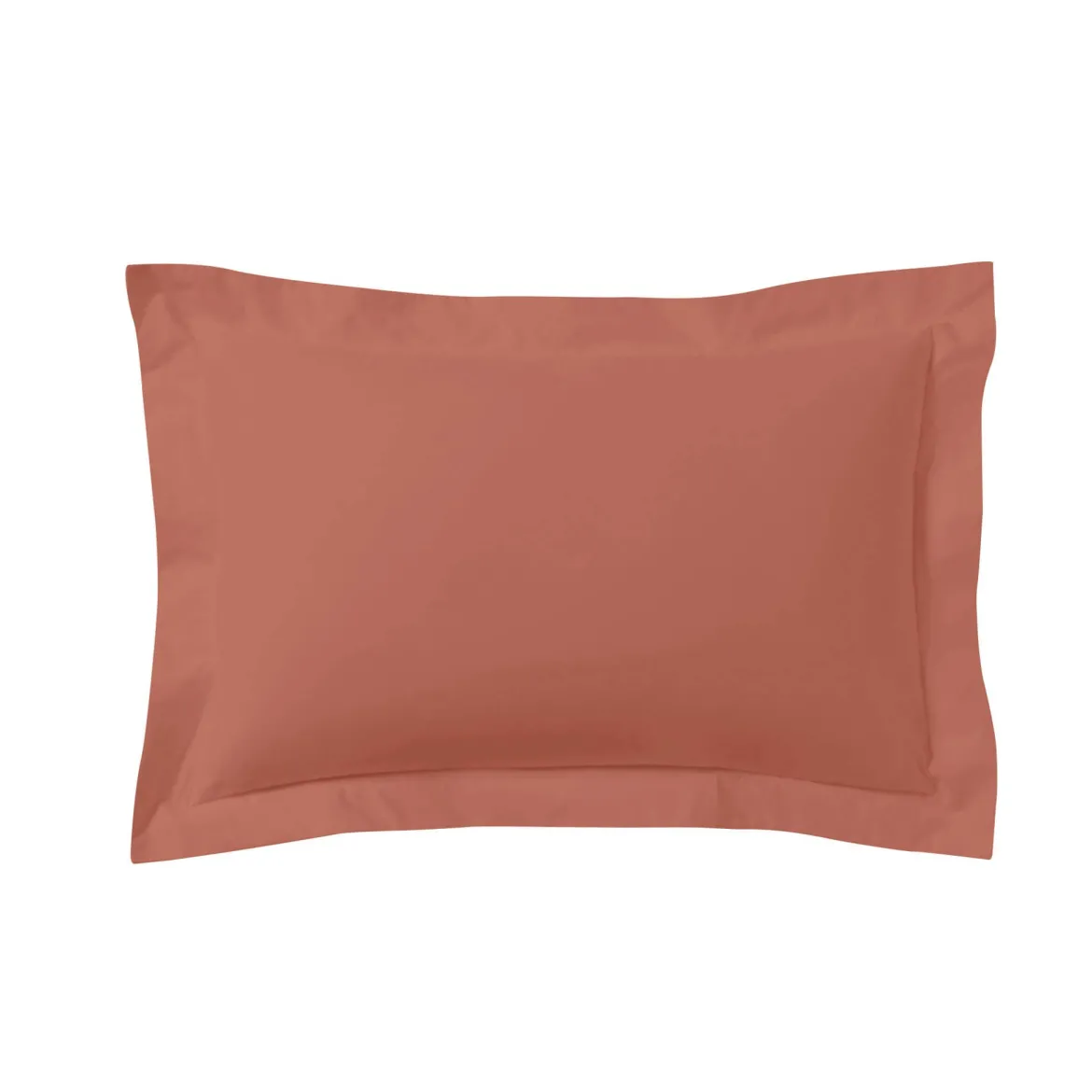 Lot de 2 taies d'oreillers terracotta 100% coton