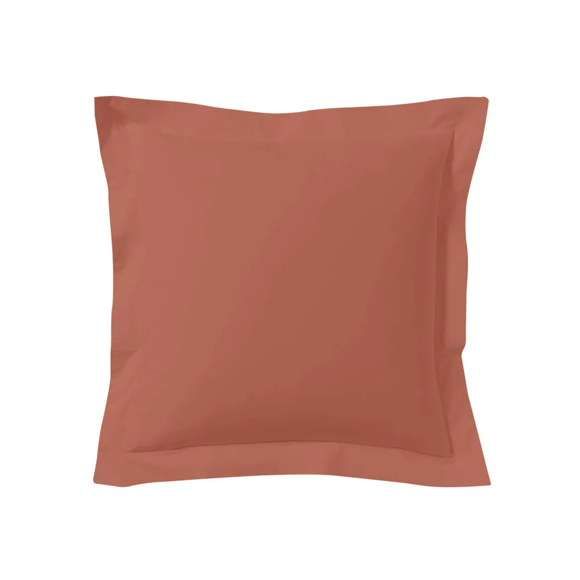 Lot de 2 taies d'oreillers terracotta 100% coton