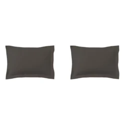 Lot de 2 taies d'oreillers zinc 100% coton