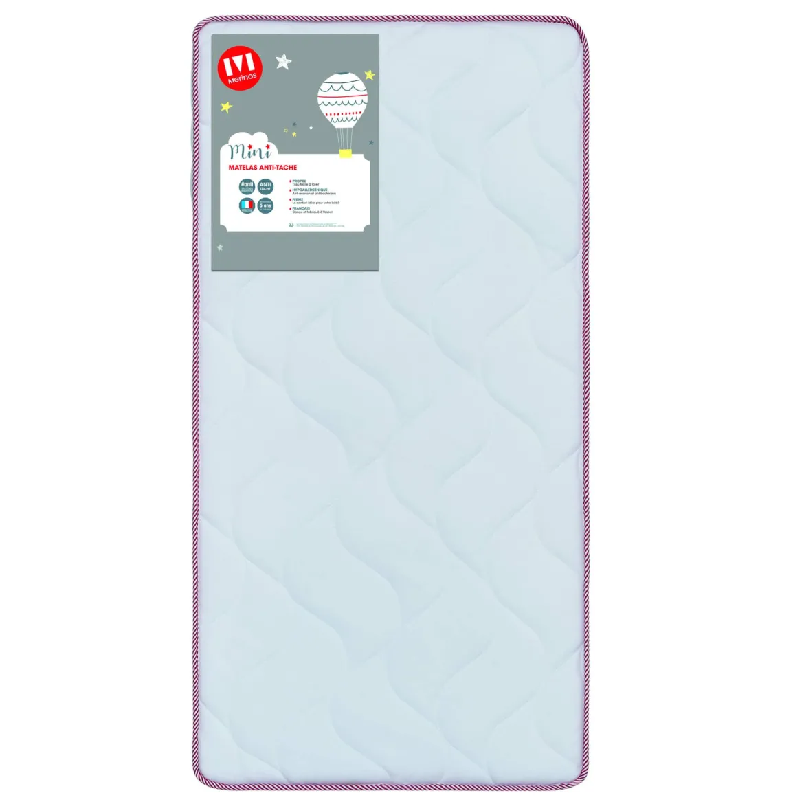 Matelas bébé Merinos anti-tâche KIDZY