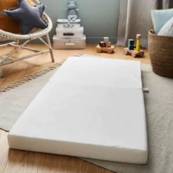Matelas bébé pliant 2 parties déhoussable NOMADE PREMIUM 60x120