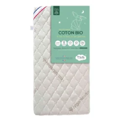 Matelas bébé sans traitement déhoussable coton bio