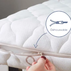 Matelas bébé sans traitement déhoussable coton bio