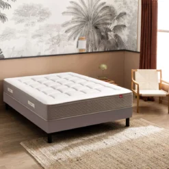 Matelas capitonné Epeda ressorts ensachés, cachemire et soie Le Majestueux